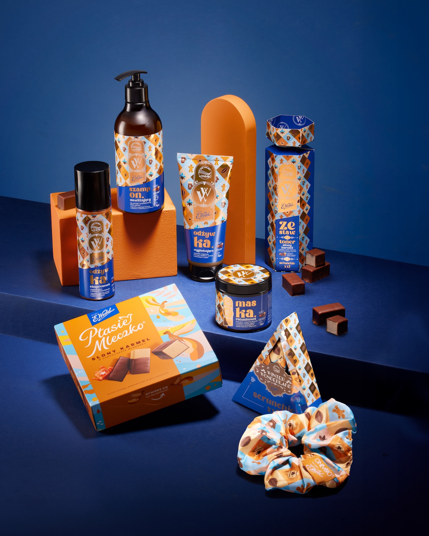 Linia produktów do włosów OnlyBio Hair In Balance, z limitowanej edycji Winter Wonderland, inspirowana czekoladą ze słonym karmelem.