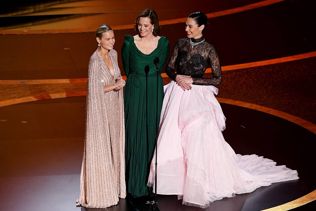 Gal Gadot, Brie Larson i Sigourney Weaver (Fot. Getty Images)