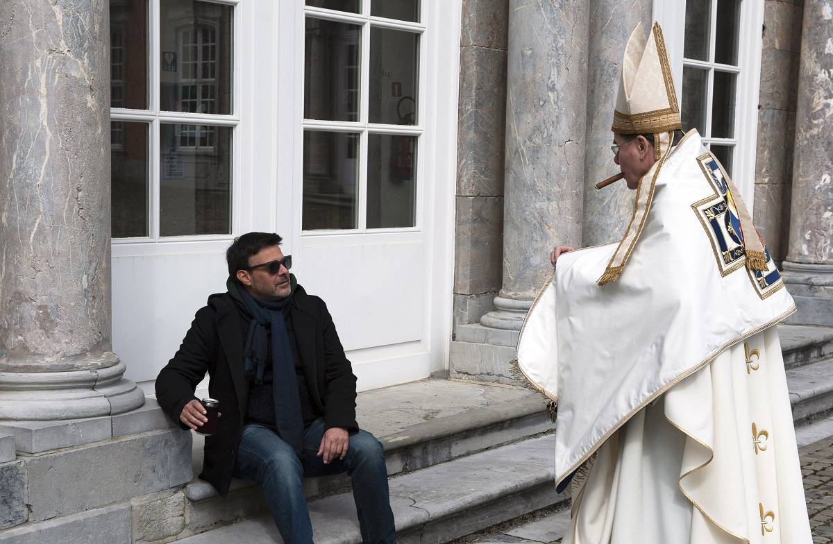 François Ozon na planie filmu By the Grace of God