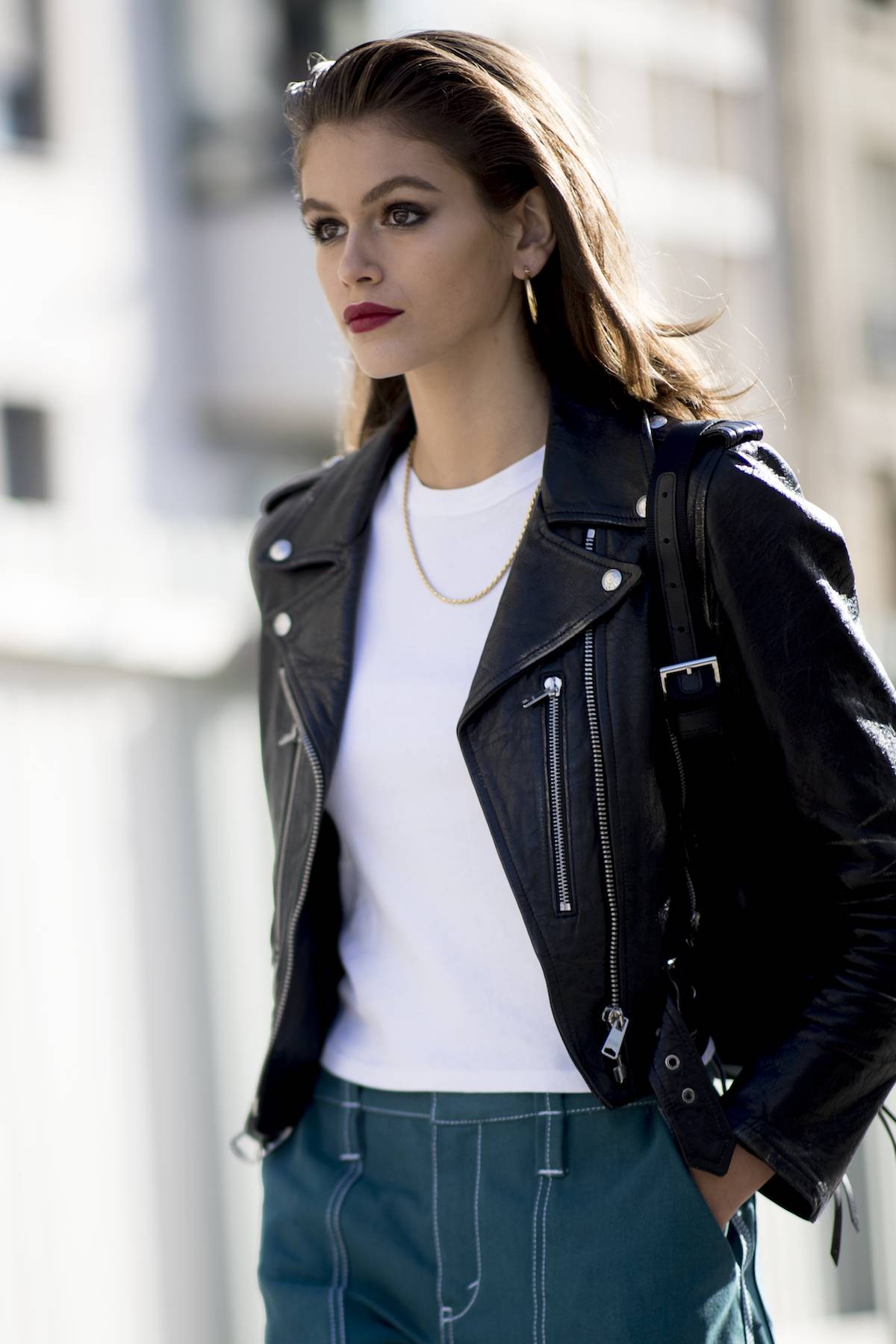 Kaia Gerber na paryskim tygodniu mody (Fot. Imaxtree)
