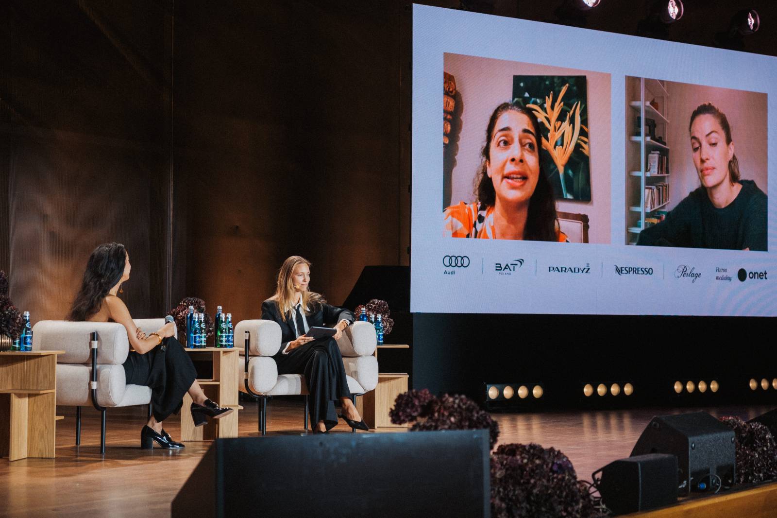 Konferencja BFES 2023: Aditi Mayer, Zuzanna Krzątała, Ayesha Barenblat, Cameron Russell (Fot. Marcin Kontraktewicz)