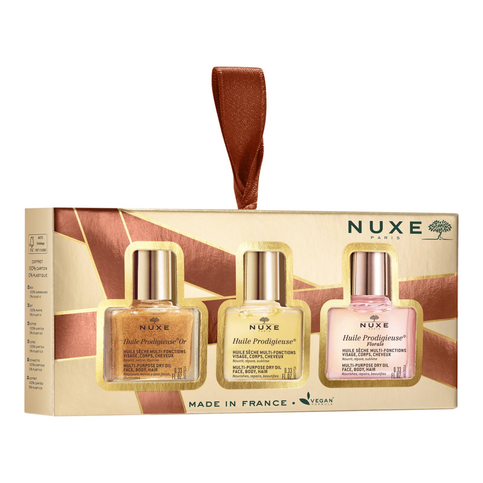 Zestaw trzech mini olejków Nuxe Huile Prodigieuse® (Fot. Materiały prasowe)