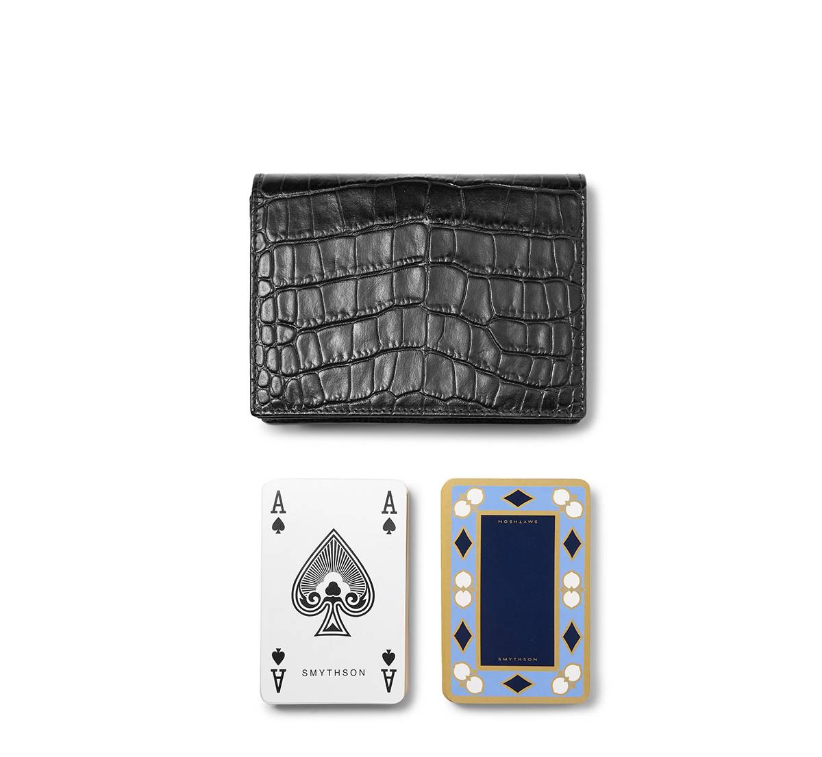 Dwie talie kart + etui, Smythson, 340 euro / MrPorter.com