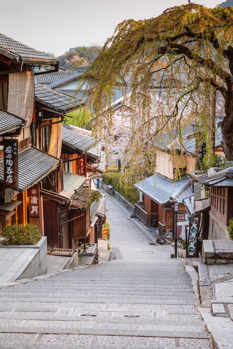 Stare Miasto w Kioto podczas kwitnienia wiśni (Fot. Getty Images)