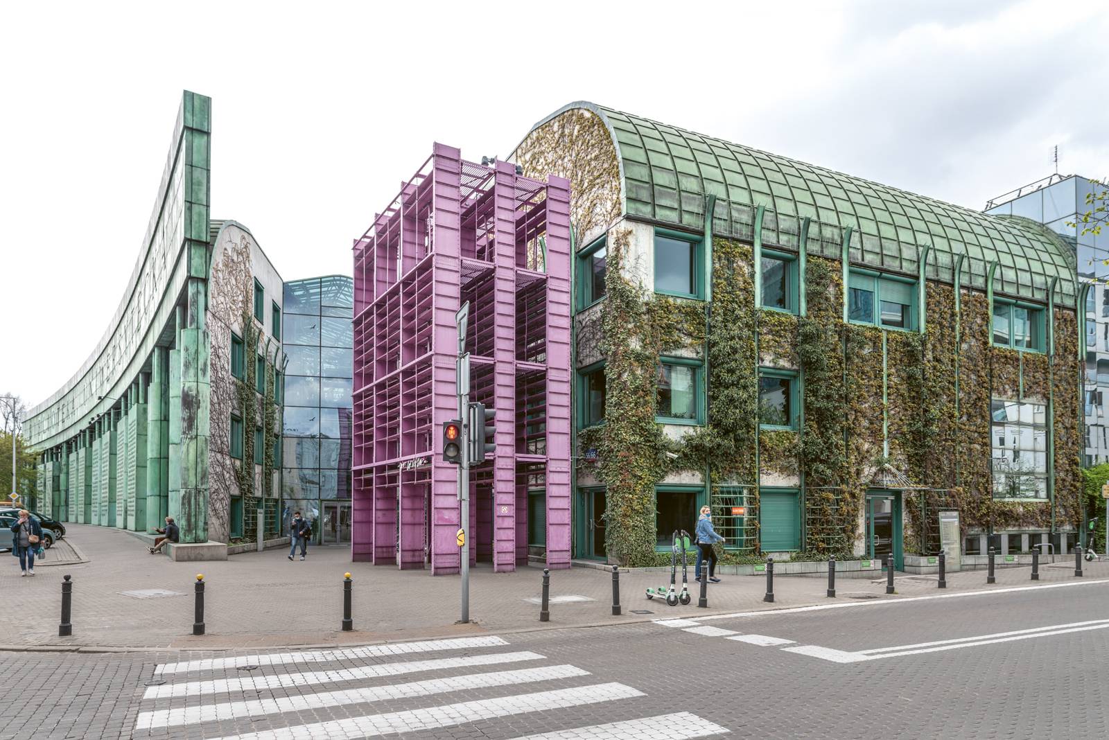 Biblioteka Uniwersytecka, w Warszawie, proj. Marek Budzyński, Zbigniew Badowski, Anna Chmura, Wojciech Kłoś, Urszula Lewa, Jacek Rzyski z zespołem, 1995-1999, fot. Tomasz Kubaczyk