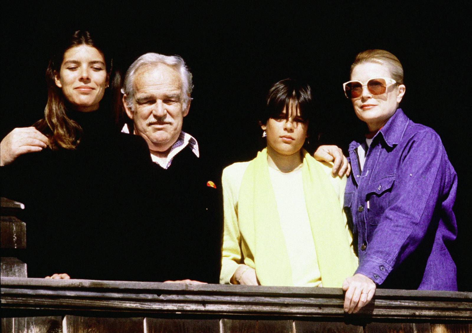 Z córkami Karoliną i Stefanią w 1981 r. / Fot. Getty Images