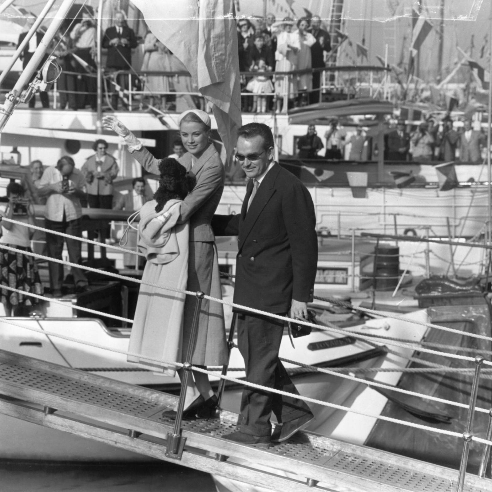 Podczas miesiąca miodowego w 1956 r. / Fot. Getty Images