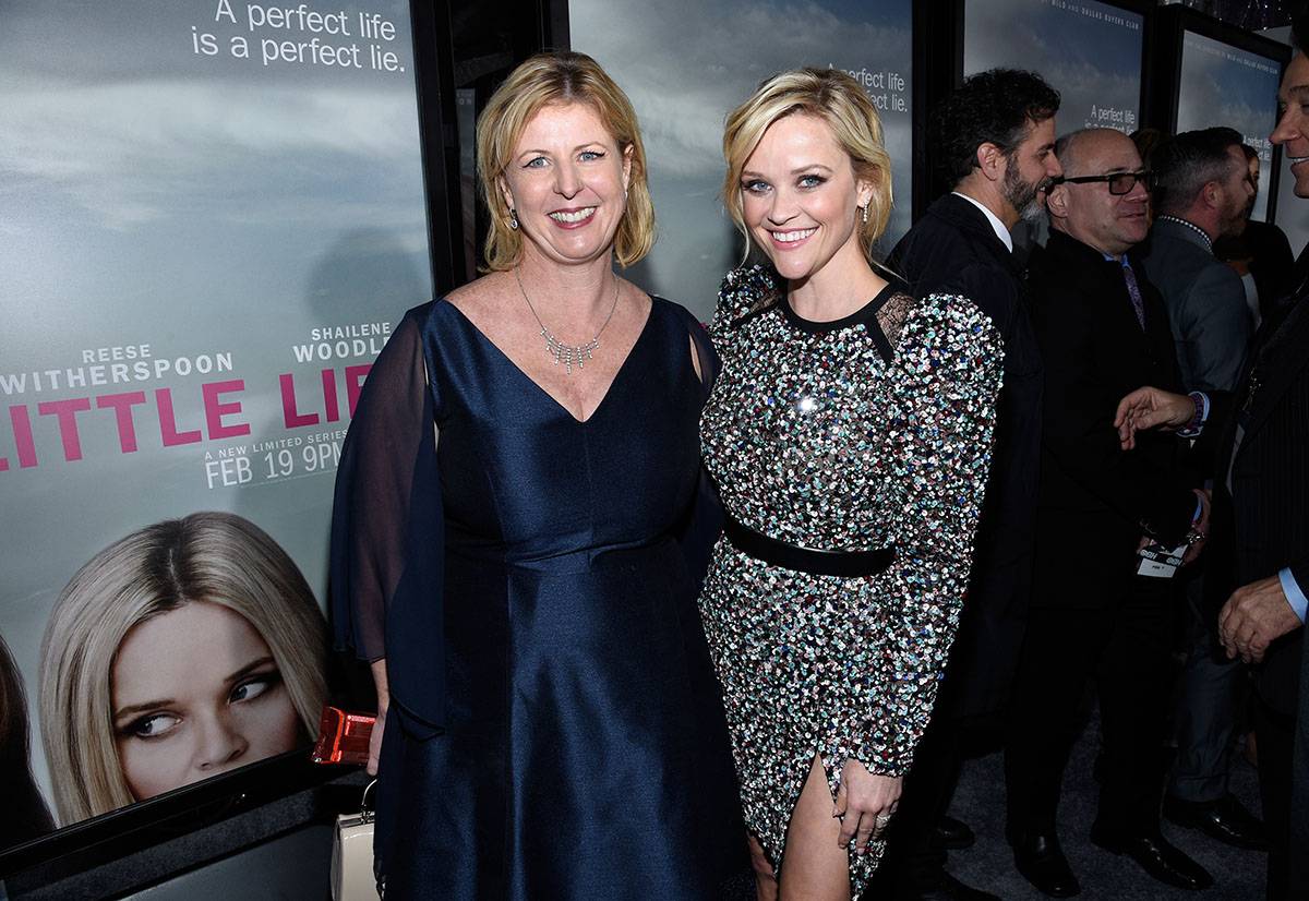 Liane Moriarty i Reese Witherspoon (Fot. Kevork Djansezian/Getty Images)