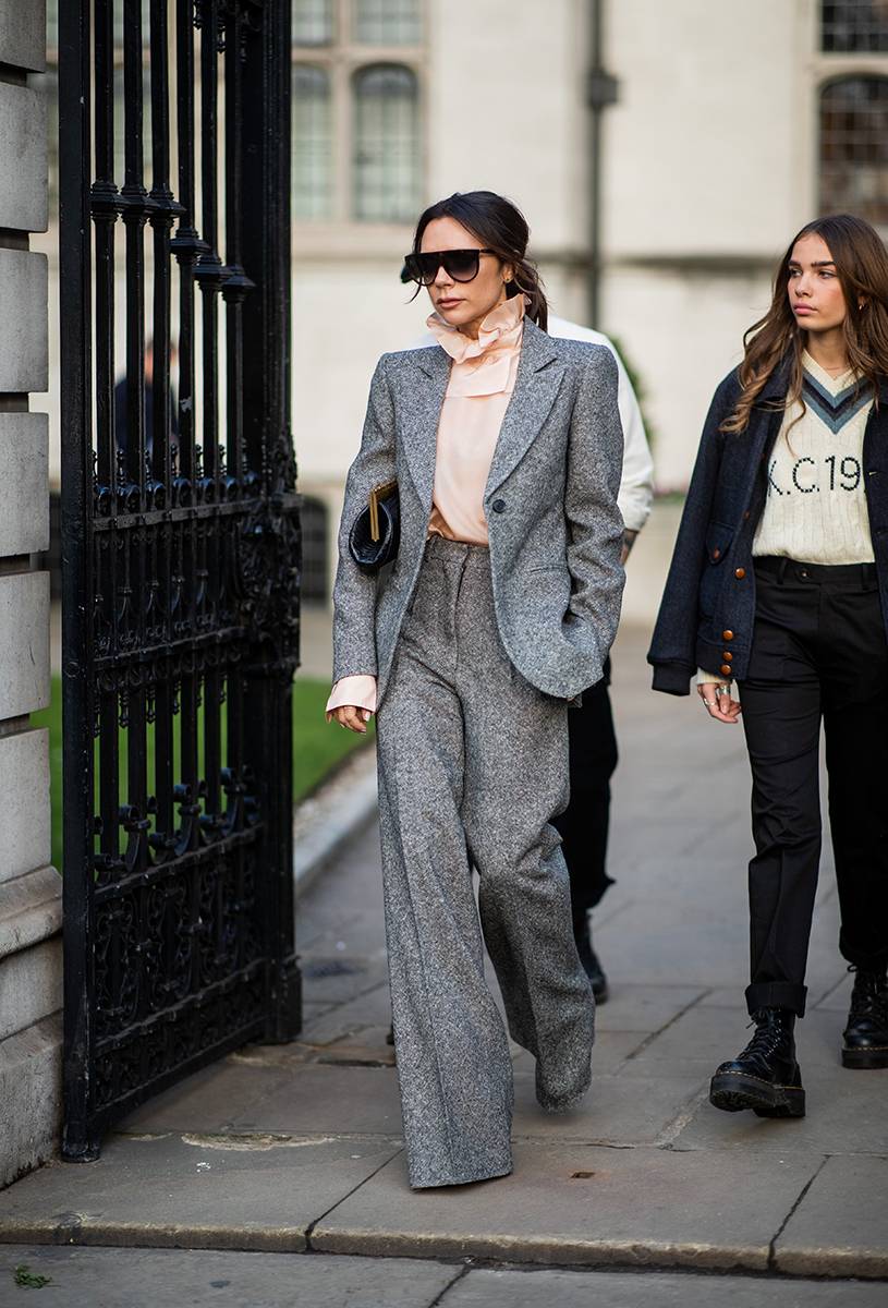 Victoria Beckham podczas tygodnia mody męskiej w Londynie