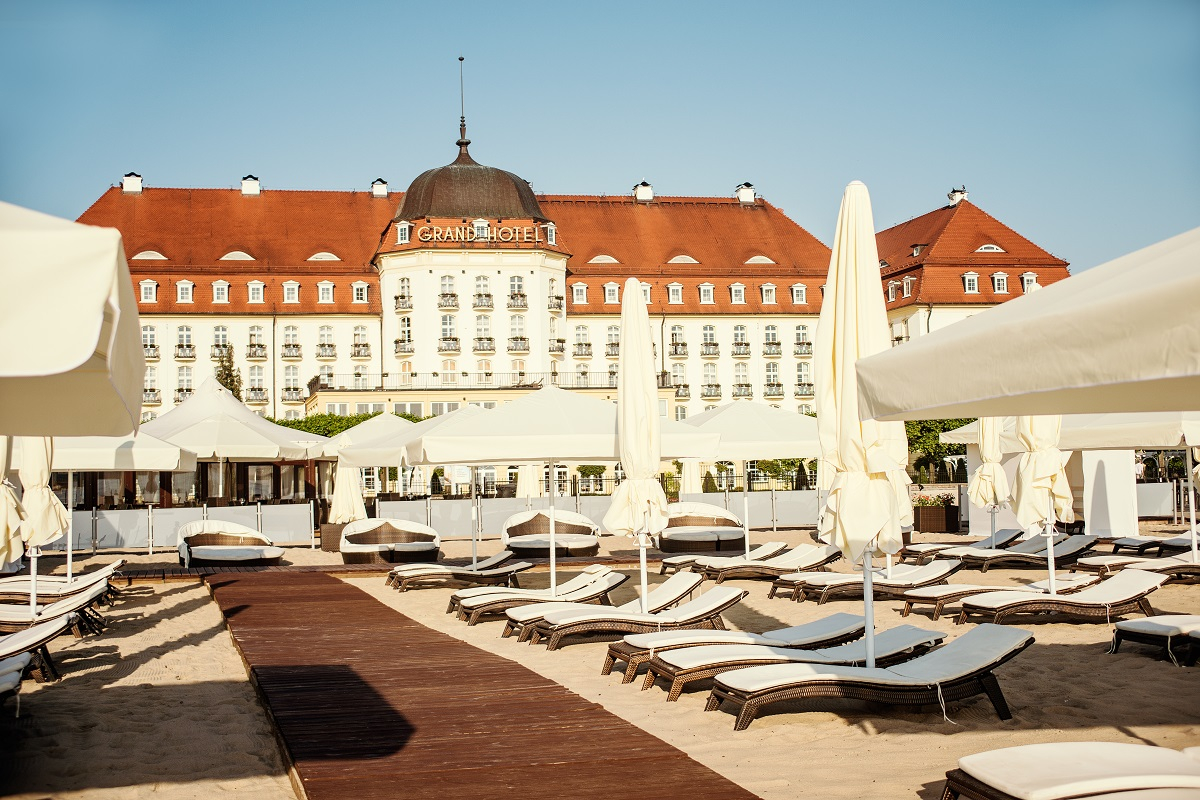 Plaża przy hotelu Sofitel Grand Sopot