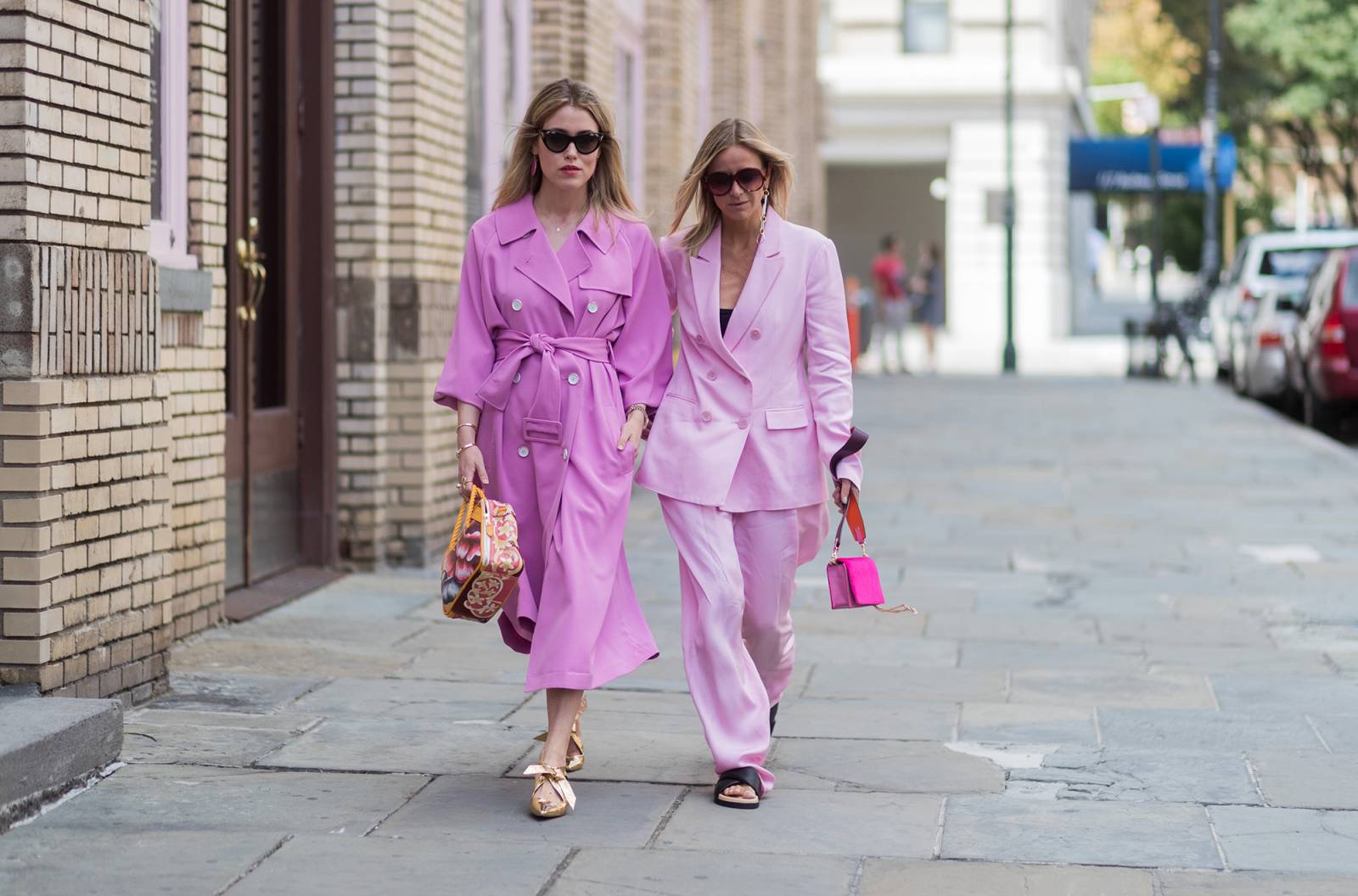 Annabel Rosendahl i Celine Aagaard podczas nowojorskiego tygodnia mody (Fot. Christian Vierig/Getty Images)