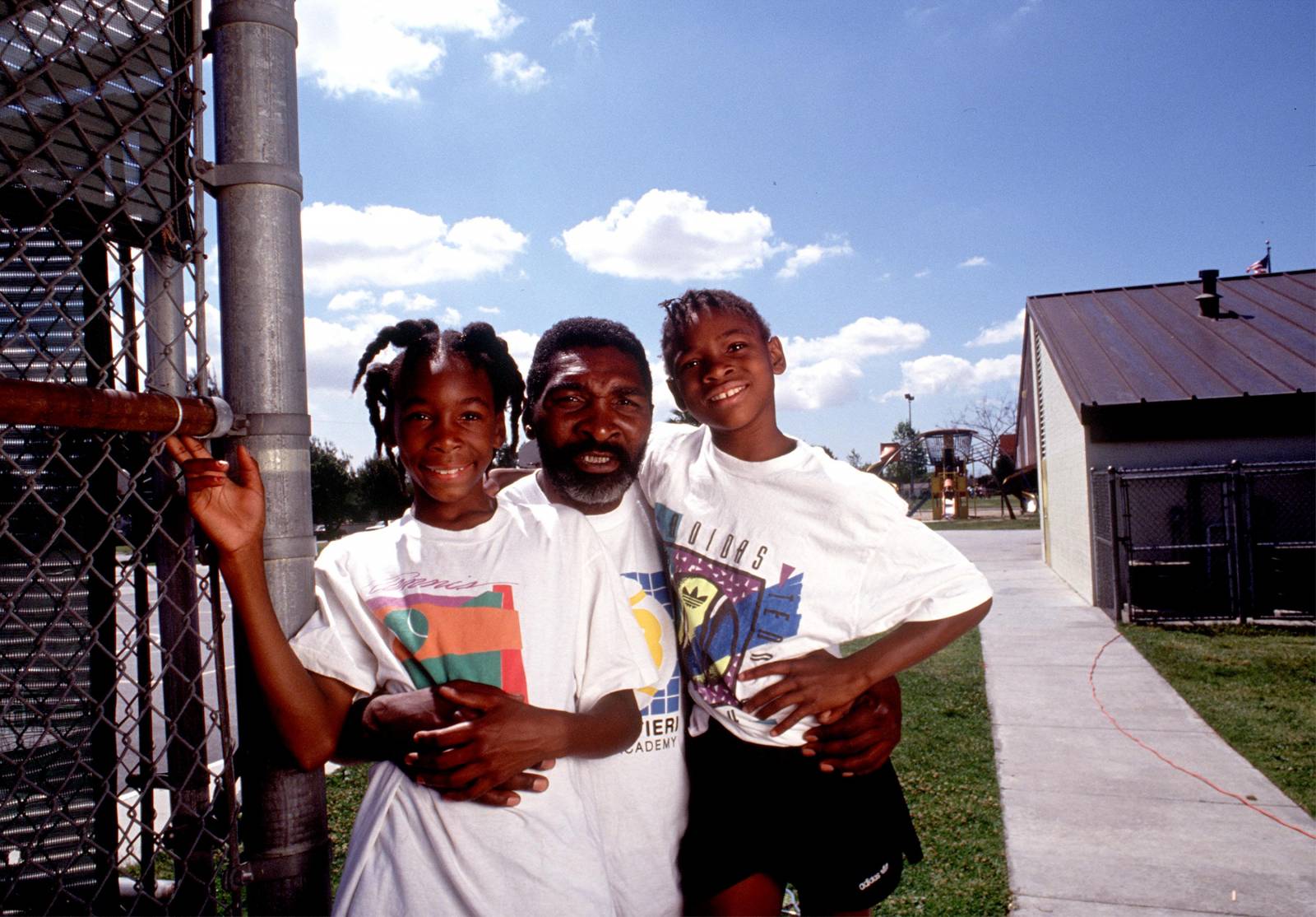 Z ojcem i siostrą w 1991 r. / Fot. Getty Images