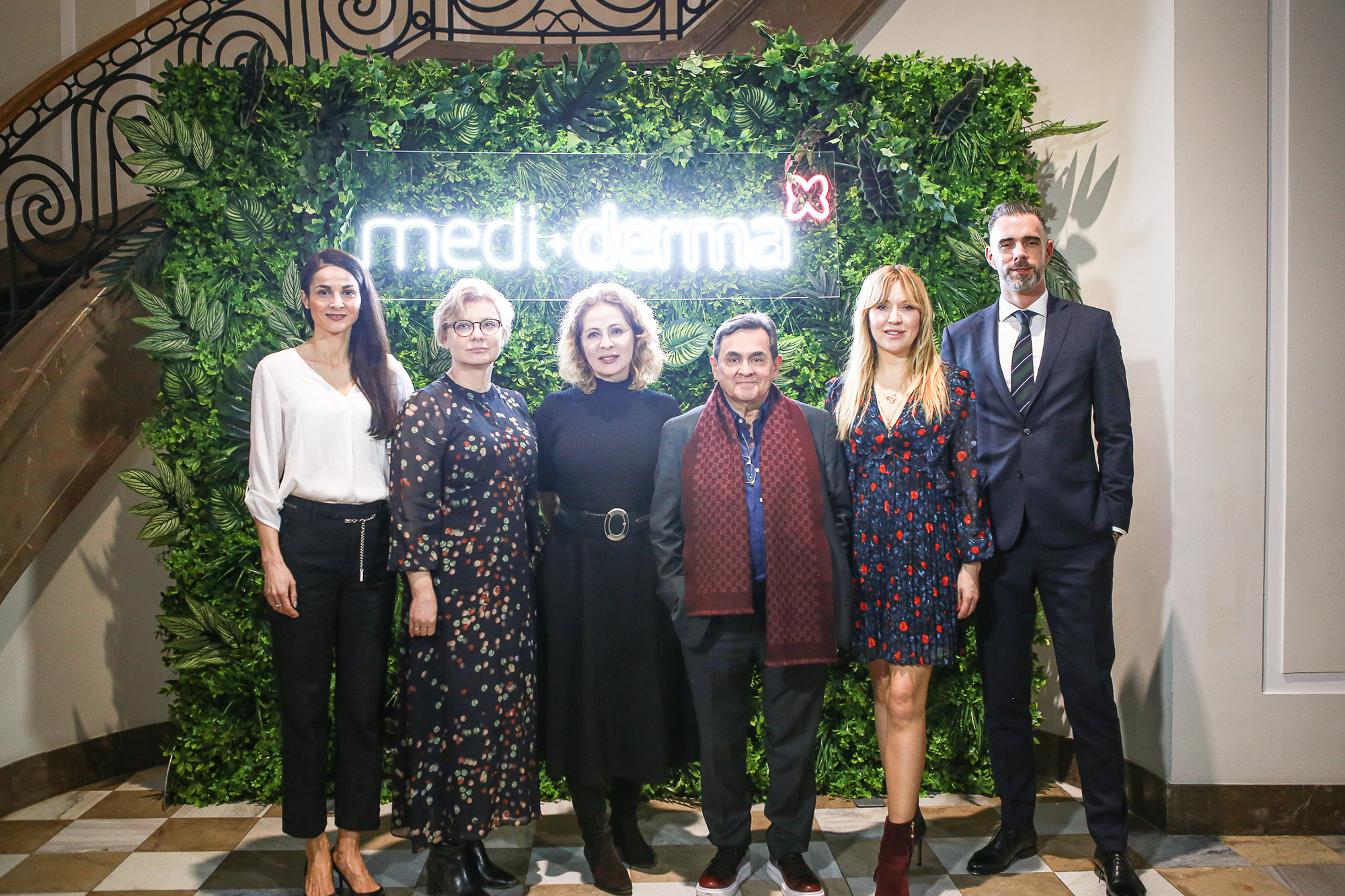 Elżbieta Skalska, dr Elżbieta Kowalska-Olędzka, dr Ewa Rybicka, dr Gabriel Serrano twórca marki Mediderma i Sesderma, dr Aleksandra Jagielska, Michał Spadziński (Sesderma) (Fot. Materiały prasowe)