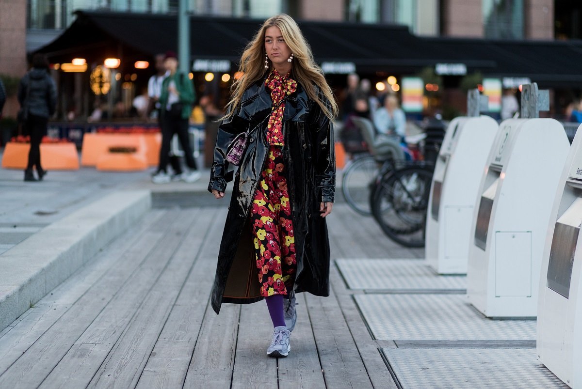 Emili Sindlev podczas tygodnia mody w Oslo