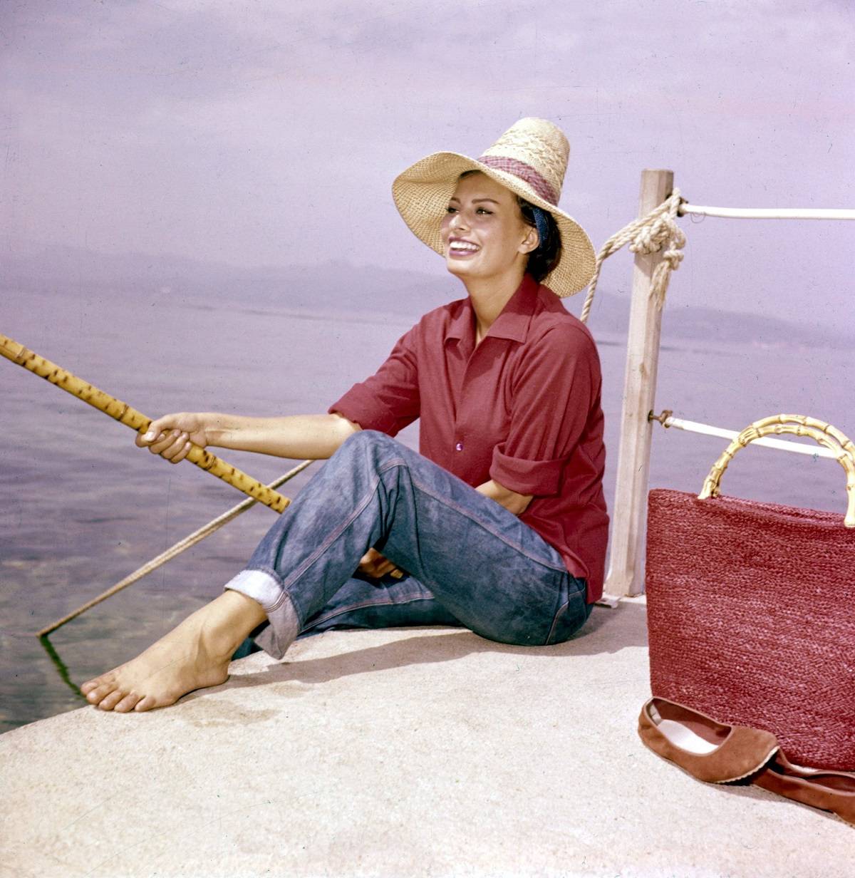 Sophia Loren w Saint Tropez, 1958 rok