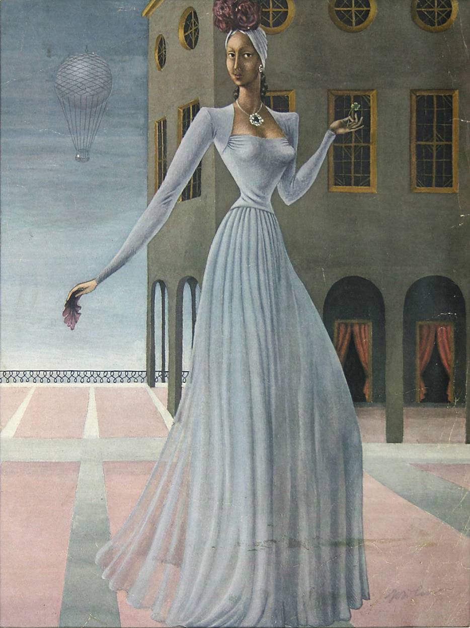 Milena Pavlovic Barili llustration, Evening Dress Model, Vogue USA, grudzień 1939 (Fot. Fondacija Milenin dom Galerija Milene Pavlović Barili)