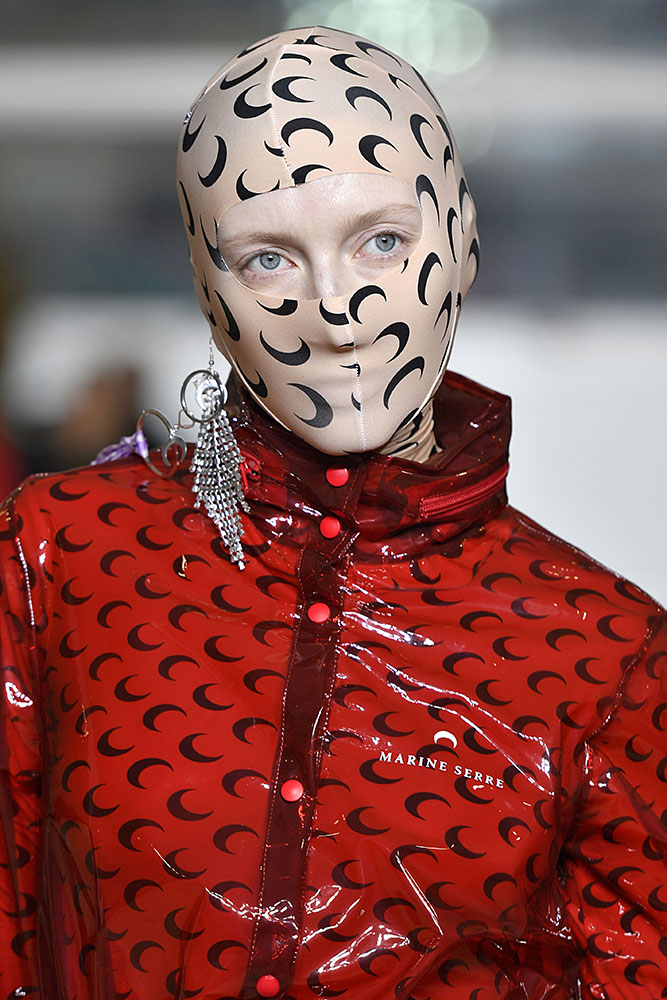 Marine Serres Manic Soul Machine Autumn/Winter 2018 collection, which feature her signature crescent moon motif (Photo: Getty Images)