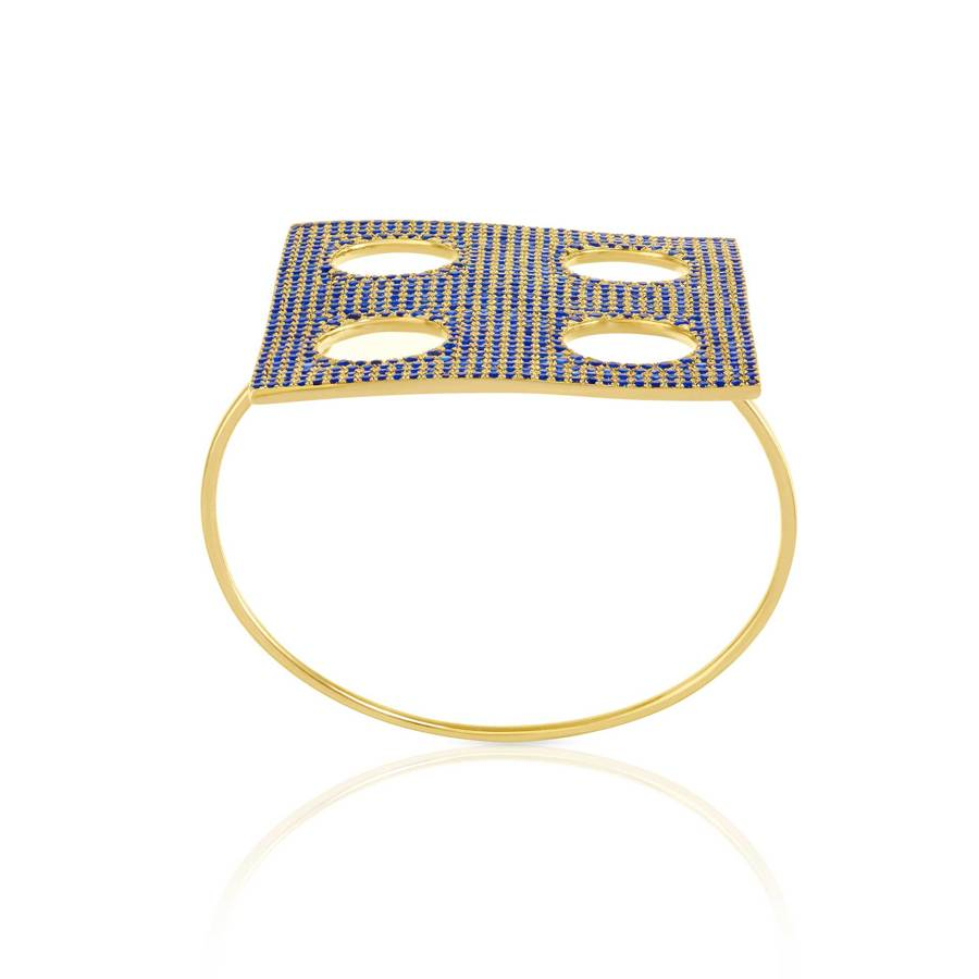 A blue sapphire and 18-karat gold Square bracelet from Sabine Gettys Big collection