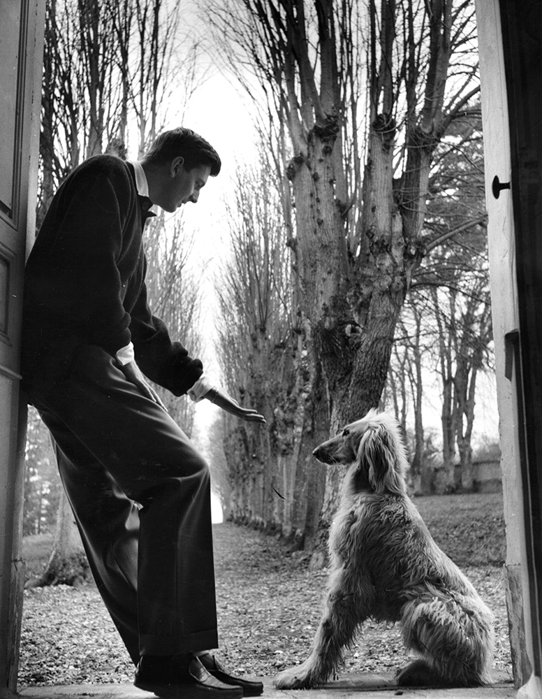 Givenchy with his Afghan hound in 1955. At 66, Givenchy was given the nickname, Le Grand Hubert (Photo: Picture Post, Getty Images)
