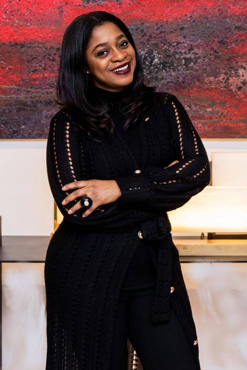 Folake Folarin-Coker, the designer behind the Nigerian brand Tiffany Amber, which she founded in 1998, Credit: TIFFANY AMBER