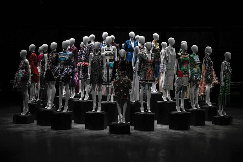 Archive pieces from the past 10 years of Mary Katrantzous label. The key looks were explored and updated for the Spring/Summer 2019 collectio, Credit: AIKER ALDAMA / INDIGITAL.TV