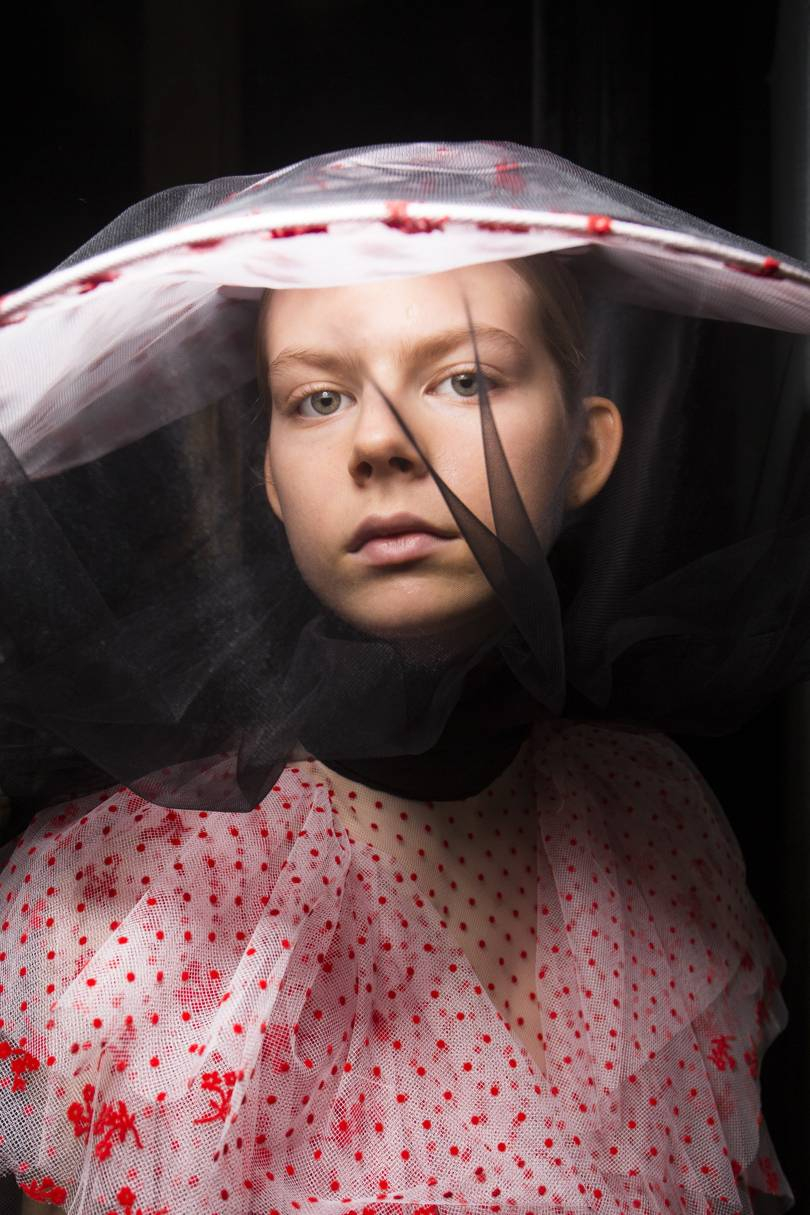 Victorian-era veiled inspiration at Erdem for Spring/Summer 2019, Credit: SONNY VANDEVELDE / INDIGITAL.TV