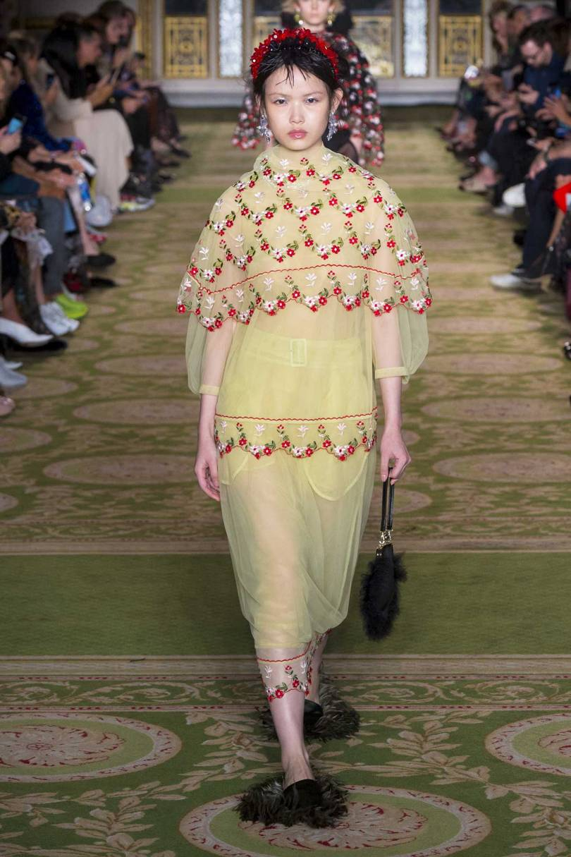 Lace flowers and tulle from the 18th Century Chinese Ladies Interpretations segment of Simone Rochas Spring/Summer 2019 show, Credit: KIM WESTON ARNOLD / INDIGITAL.TV