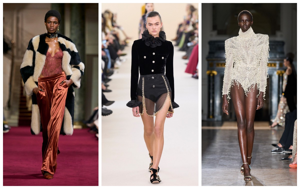 Modelki w eleganckich body noszonych na różne sposoby.