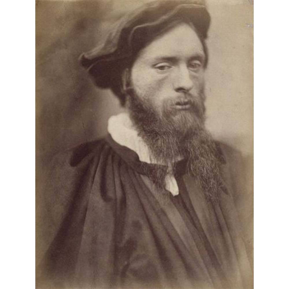 Edward Burne-Jones upozowany w stroju artysty malarza (fot. D.W. Wynfield, ok. 1860 / Wikipedia)