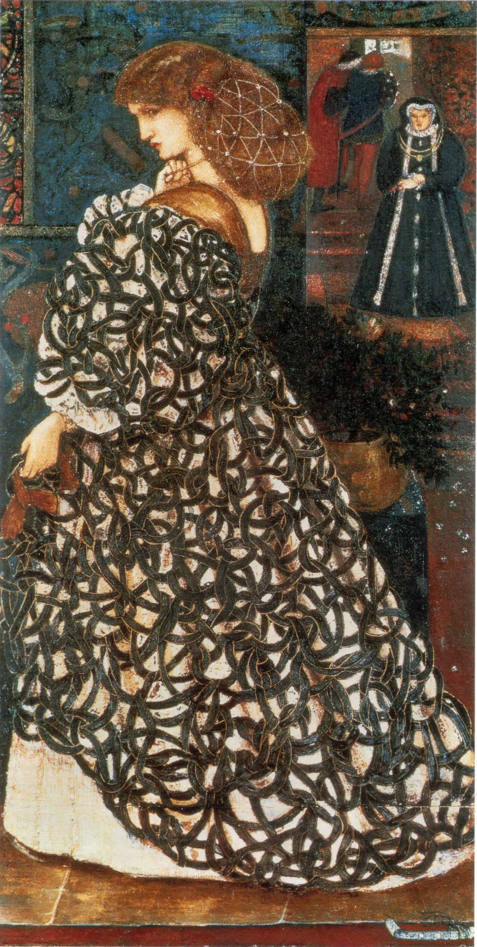 „Sidonia von Bork” według Edwarda Burne-Jonesa z 1860 roku (Fot. Wikipedia)