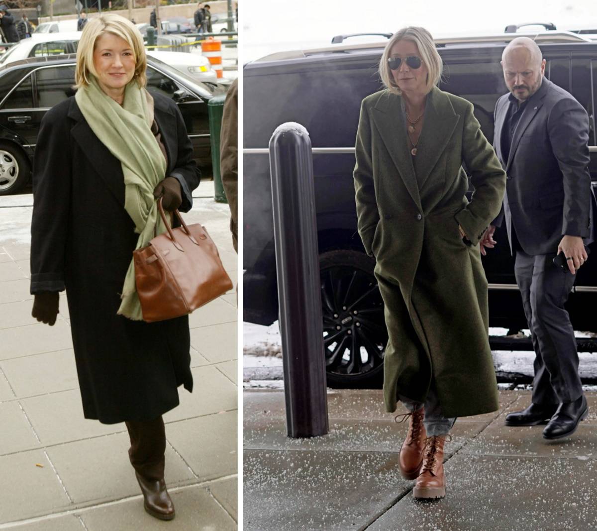 Jak stworzyć garderobę w stylu „jestem niewinna” według Gwyneth Paltrow. Martha Stewart z torebką Hermès Birkin przed Sądem Federalnym na Manhattanie w 2004 roku.Gwyneth Paltrow przybywa do sądu w Park City w stanie Utah w marcu 2023 roku w luksusowych neutralnych odcieniach.