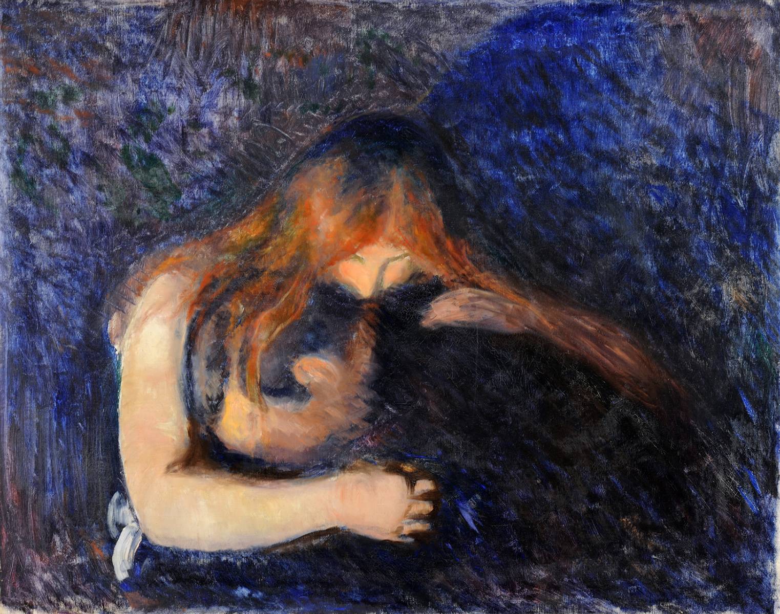 Edvard Munch, The Vampire / Wampir, 1893, olej na płótnie (Fot. Gothenburg Museum of Art);
