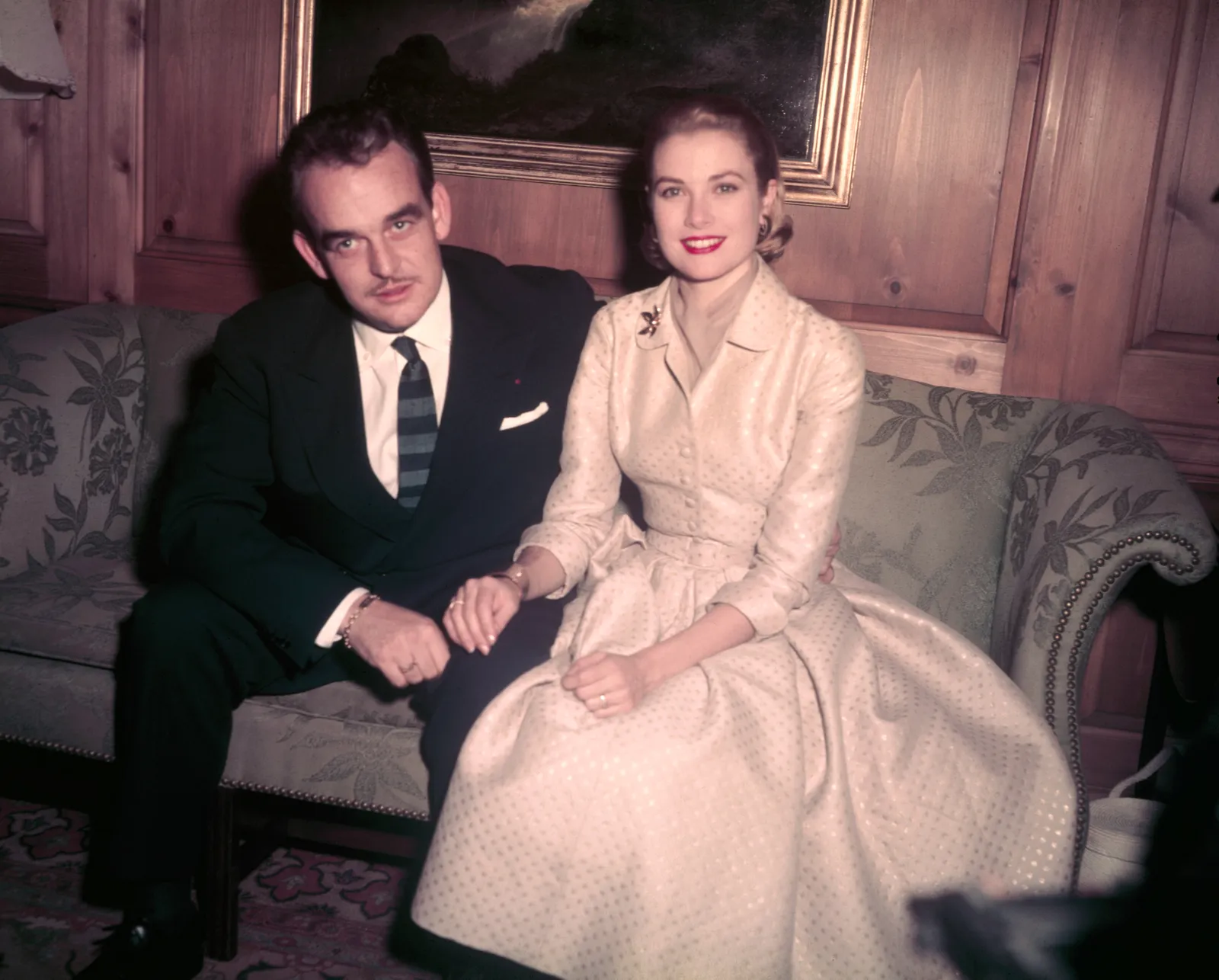 Ogłoszenie zaręczyn z księciem Prince Rainierem III (Fot. Getty Images)