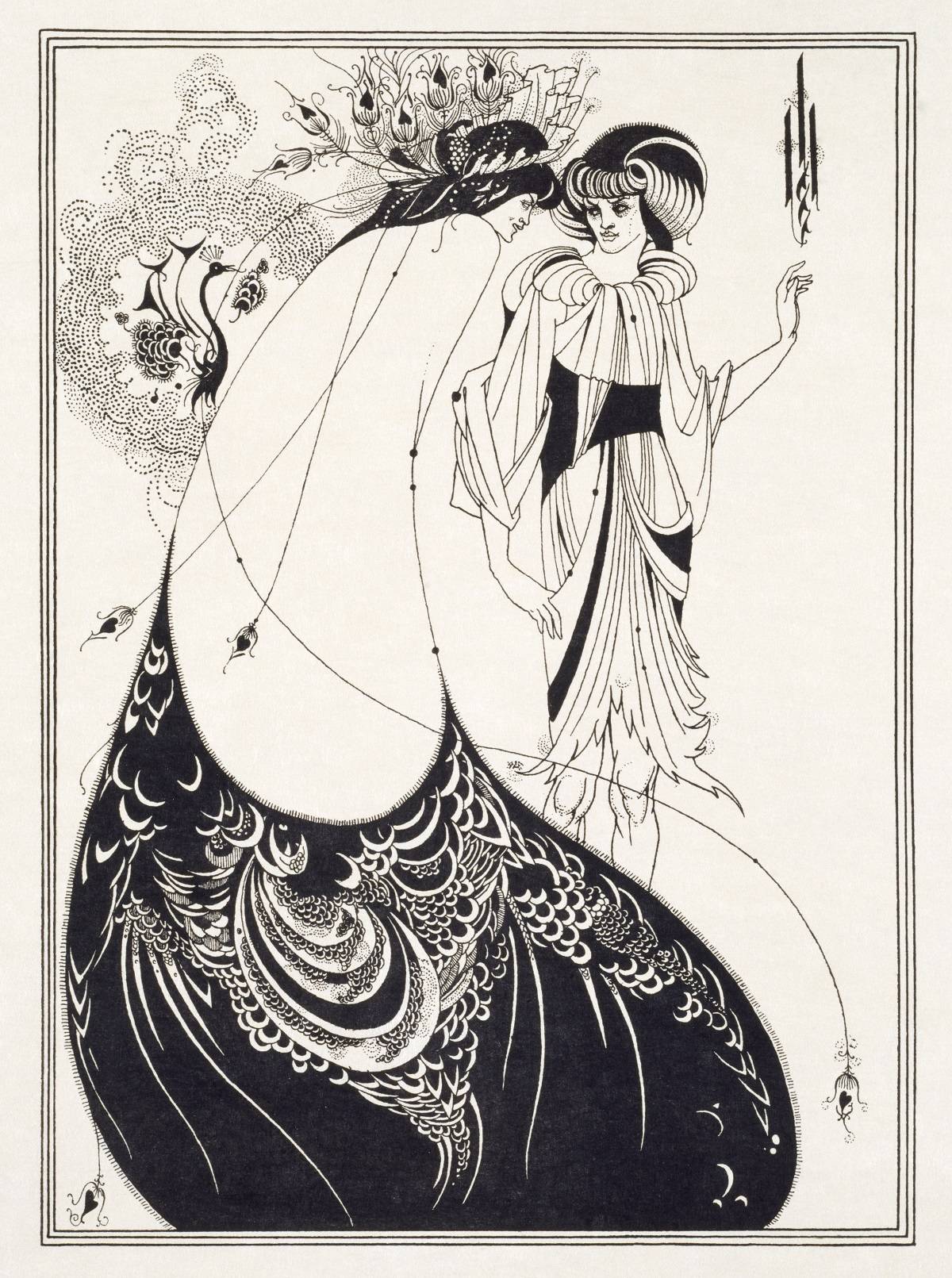 Aubrey Beardsley, The Peacock Skirt, 1894,
