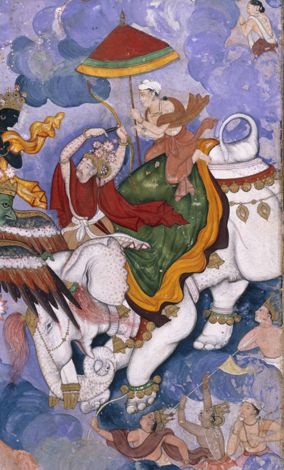Krishna and Indra, ok. 1590