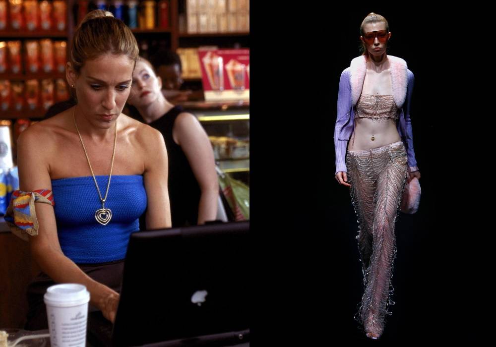 Carrie Bradshaw, Blumarine jesień-zima 2021 (Fot. materiały prasowe)