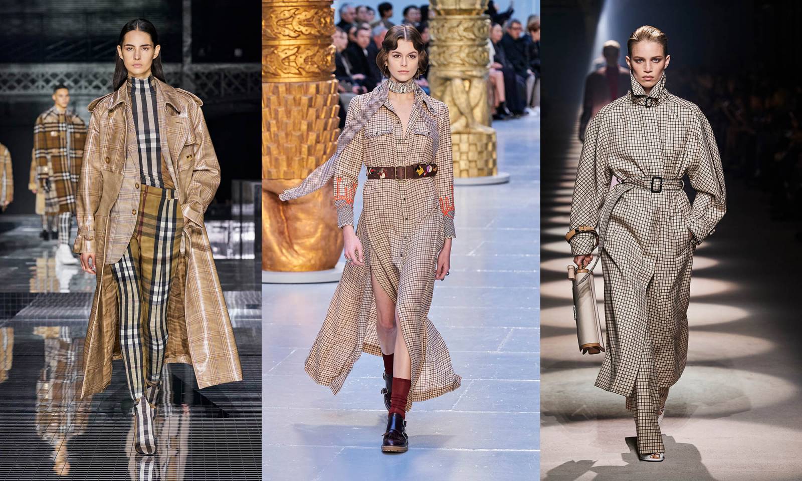 Od lewej: Burberry, Chloé, Givenchy jesień-zima 2020-2021 (Fot. ImaxTree)