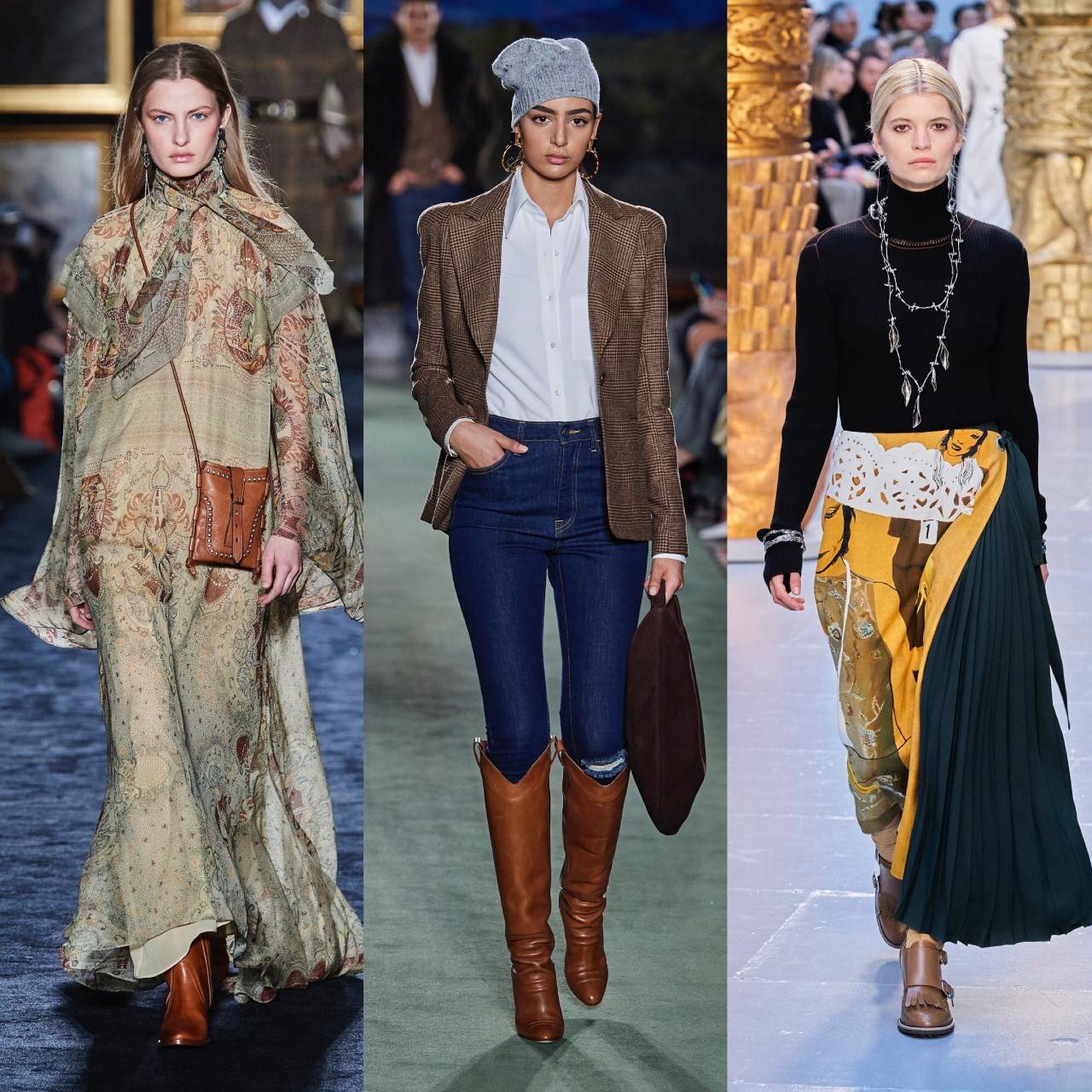 Od lewej: Etro, Brandon Maxwell, Chloe