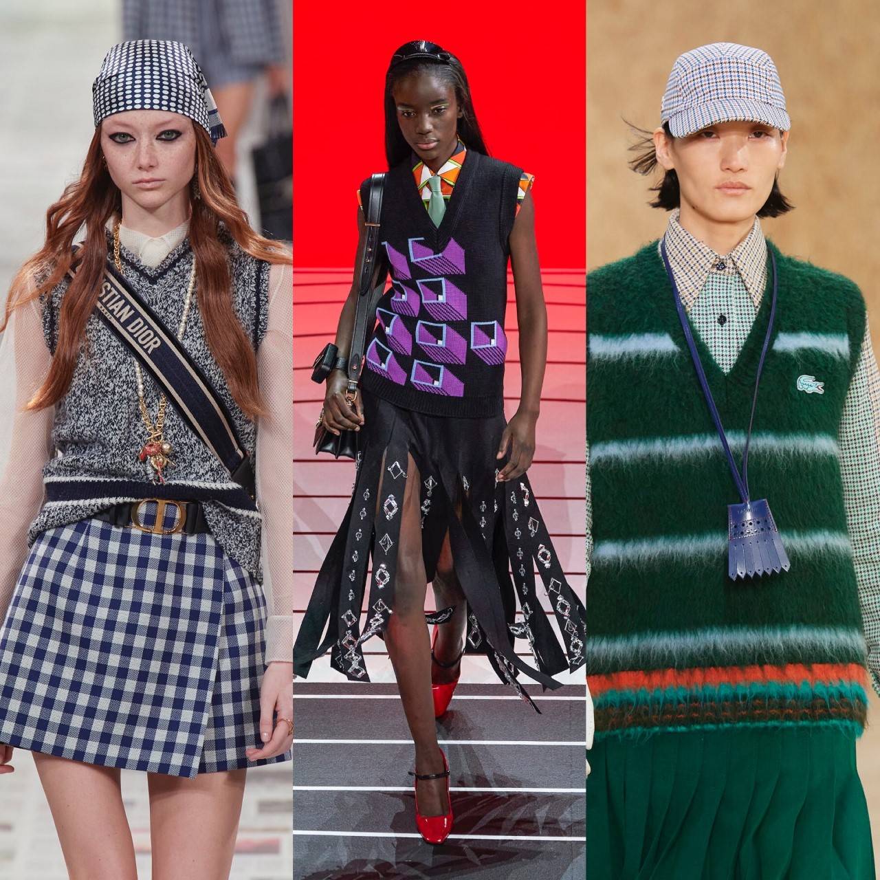 Od lewej: Dior, Prada, Lacoste