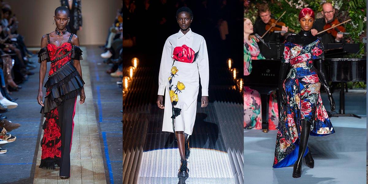 Od lewej: Alexander McQueen, Prada, Richard Quinn