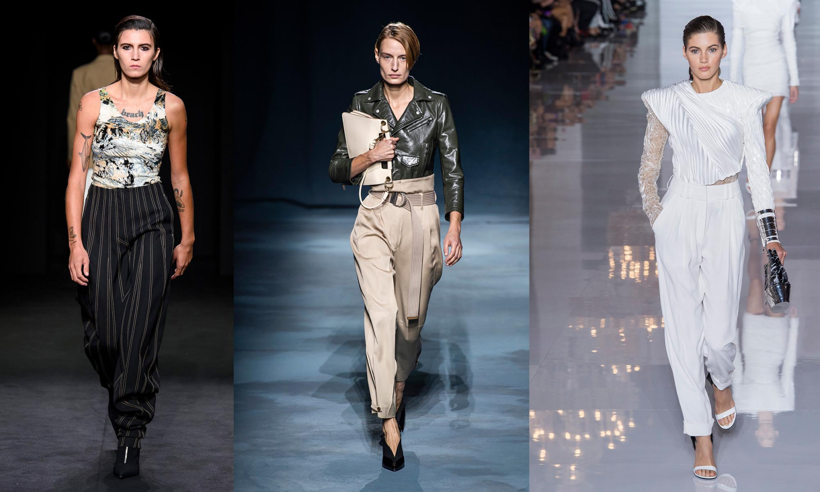 Od lewej: Mugler, Givenchy, Balmain (Fot. ImaxTree)