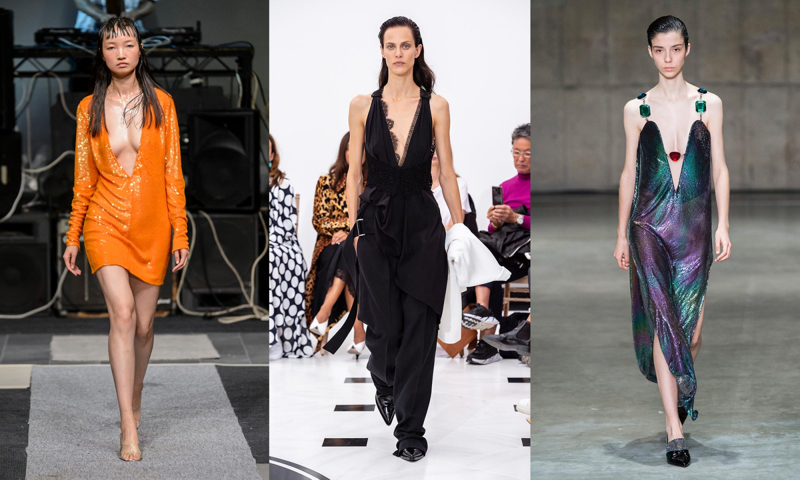 Od lewej: Ashish, Victoria Beckham, Christopher Kane