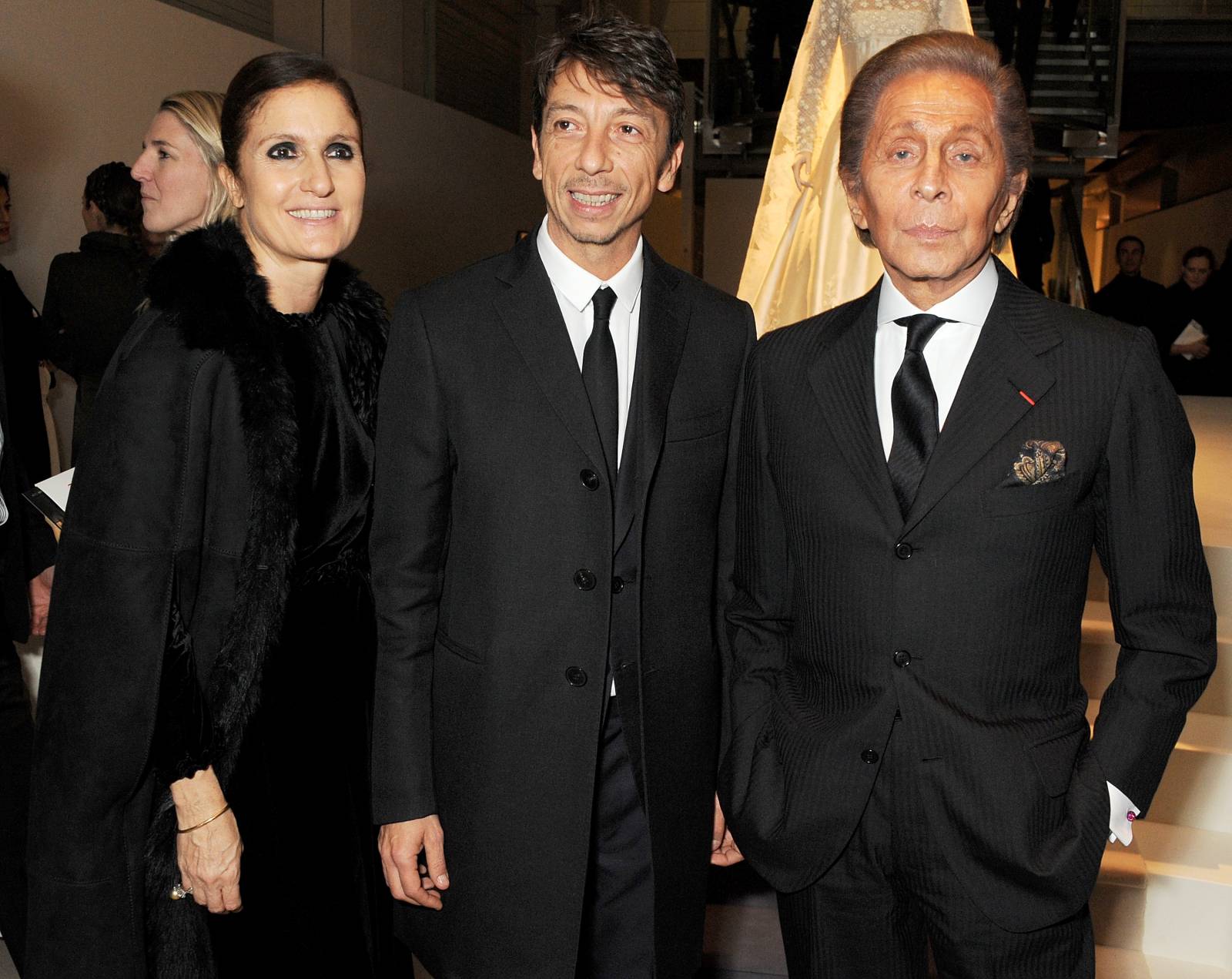 Maria Grazia Chiuri, Pier Paolo Piccioli and Valentino Garavani (Fot. Dave M. Benett , Getty Images)