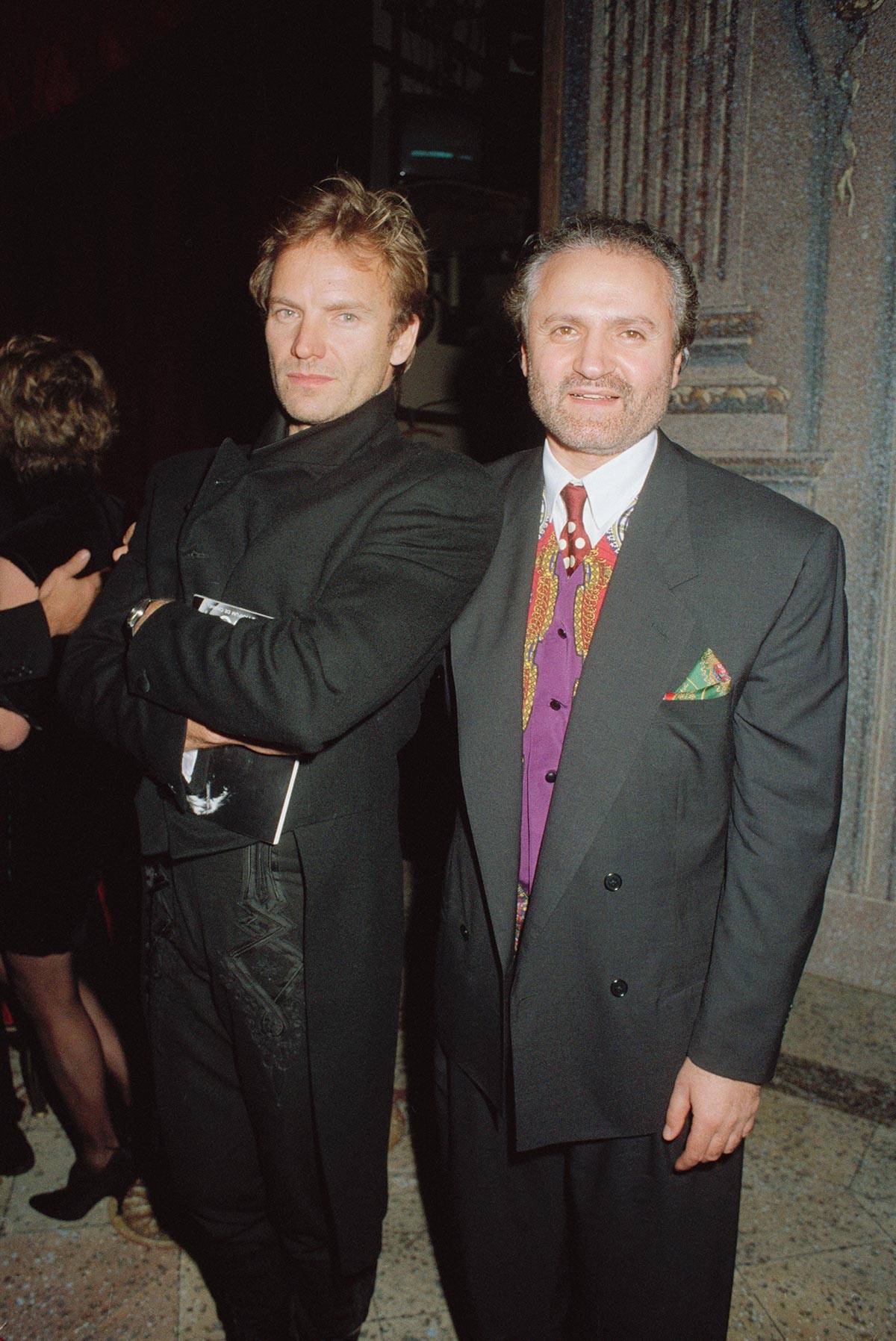 Sting i Gianni Versace (Fot. Getty Images)