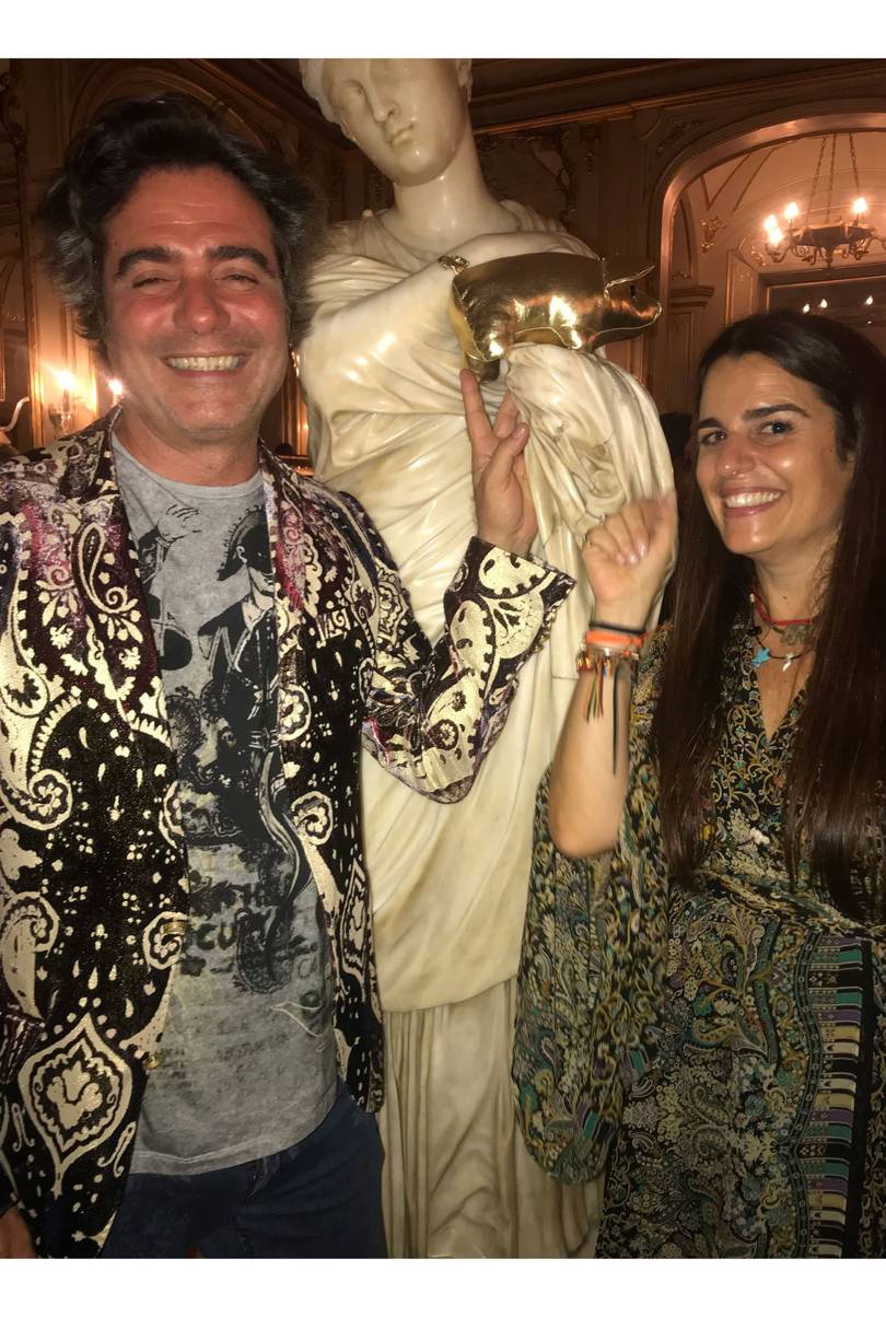Siblings Kean Etro and Veronica Etro, who both design for the family brand. Credit: @SUZYMENKESVOGU