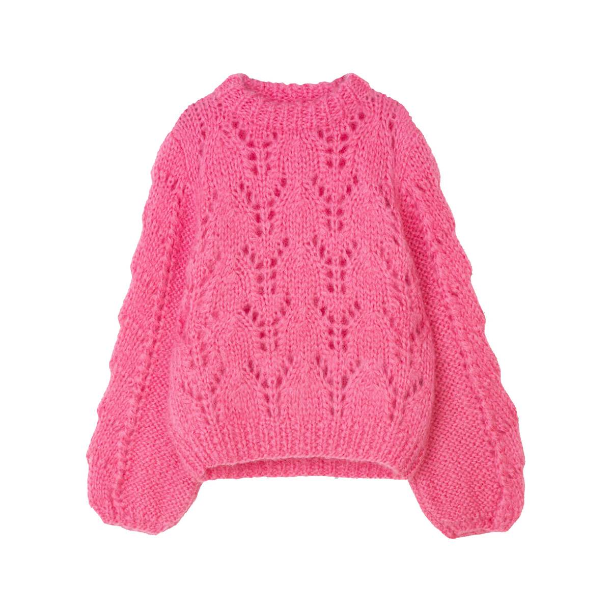 Różowy sweter Ganni