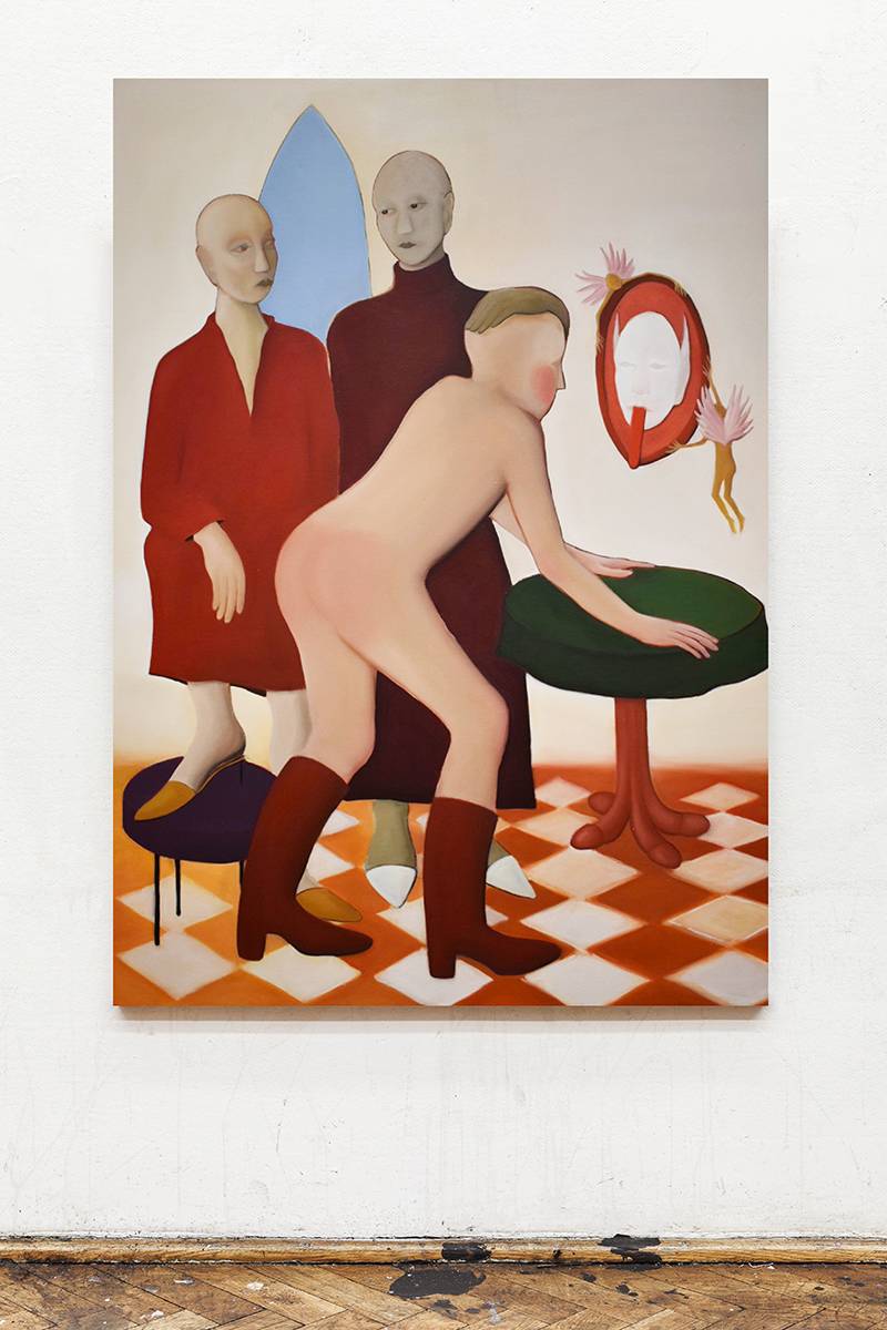 Joanna Woś, Bez tytułu, 2019, olej na płótnie 180x130 cm