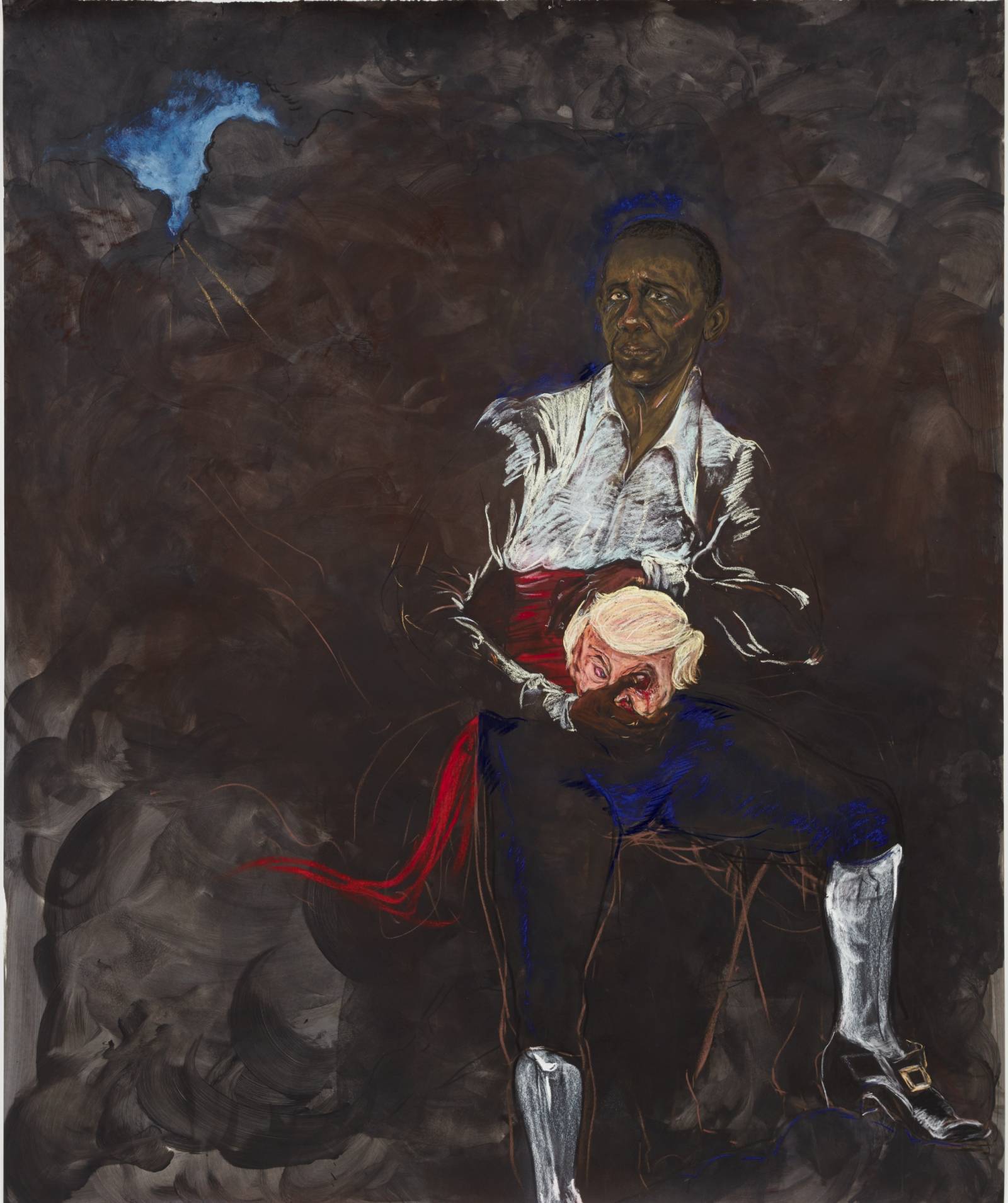 Kara Walker; Barack Obama as Othello The Moor With the Severed Head of Iago in a New and Revised Ending by Kara E. Walker; 2019