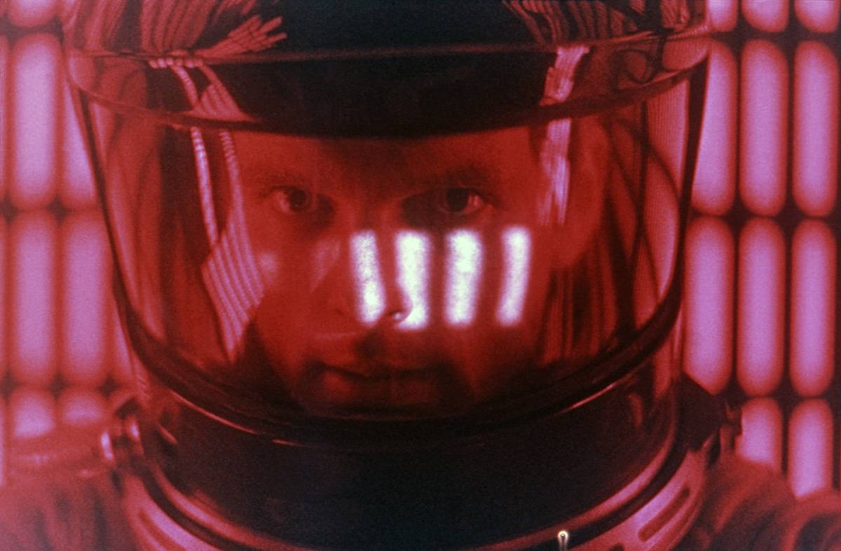 Keir Dullea na planie filmu 2001: Odyseja kosmiczna
