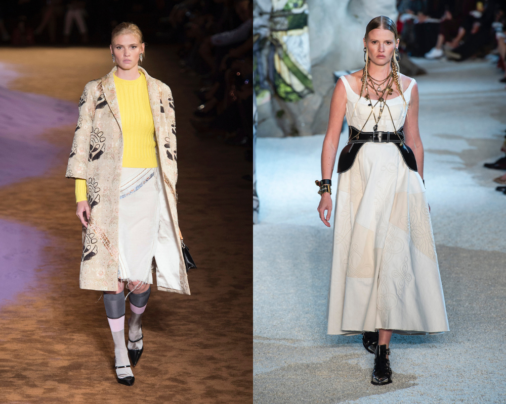 Prada wiosna-lato 2015, Alexander McQueen wiosna-lato 2019 (Fot. ImaxTree)